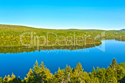 lake of sacacomie  in quebec canada