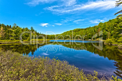 lake of sacacomie  in quebec canada