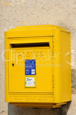 a mailbox on a wall