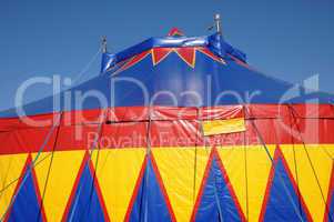 France, a colorful circus tent
