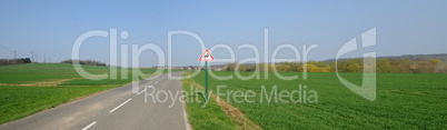 France, a country road in Condecourt