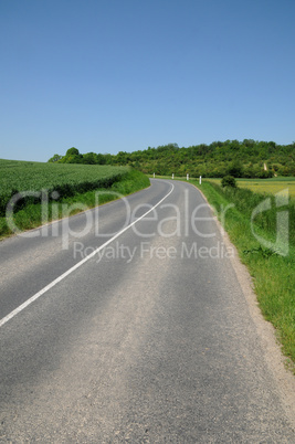 France, a country road in Jumeauville