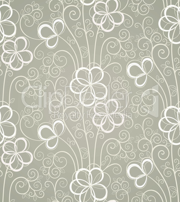 Excellent swirl floral seamless background