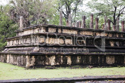 Royal Pavillion at Alahana Parivena, Polonnaruwa, Sri Lanka