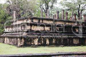 Royal Pavillion at Alahana Parivena, Polonnaruwa, Sri Lanka