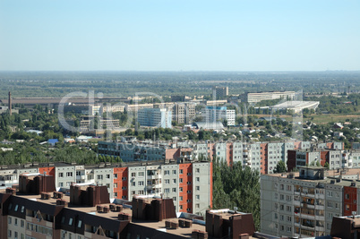 Russia. The city of Volgograd. A view on city from height of the