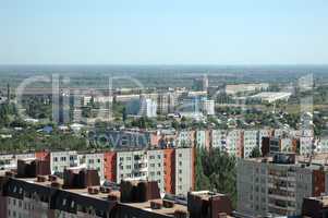 Russia. The city of Volgograd. A view on city from height of the