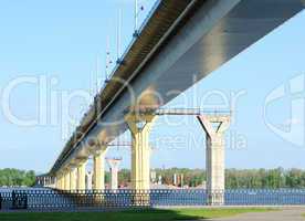 Bridge on the river Volga, Russia