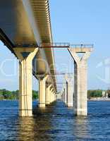 Bridge on the river Volga, Russia