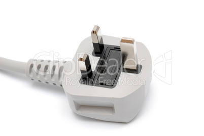 Electrical plug isolated on white