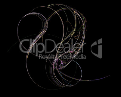 Abstract Fractal Art Curls Object