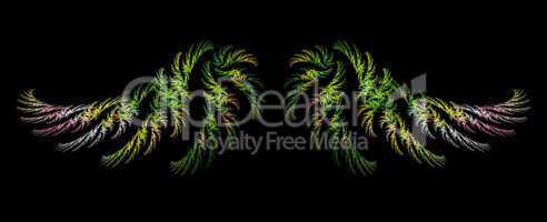 Abstract Fractal Art Winged Object