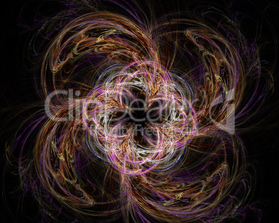 Abstract Fractal Art Twirl Flower Object