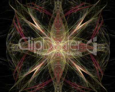 Abstract Fractal Art Scrambled Flower Object