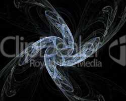 Abstract Fractal Art Blue Smoky Twirl Object
