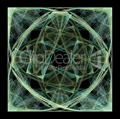 Abstract Fractal Art Green Square Scramble Object