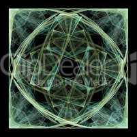 Abstract Fractal Art Green Square Scramble Object