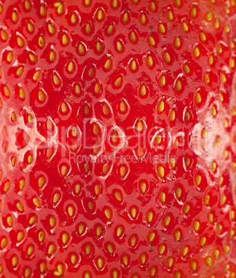 Detailed surface of strawberry