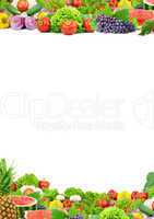 Colorful healthy fresh fruits and vegetables