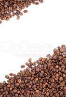 Brown roasted coffee beans