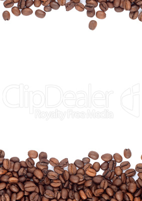 Brown roasted coffee beans