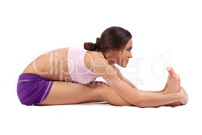 Practicing Yoga. Beautiful woman