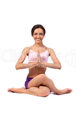 Practicing Yoga. Beautiful woman