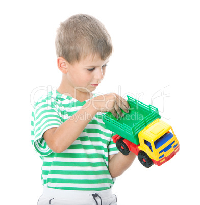 Boy with a toy