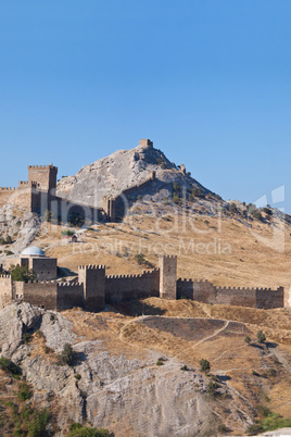 Ruins of The Genoa Fortress in Sudak, Crimea. Ukraine