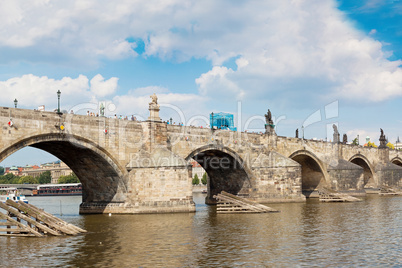 Karlov or Charles bridge in Prague