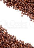 Brown roasted coffee beans