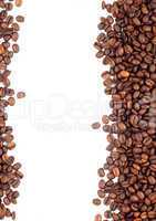 Brown roasted coffee beans