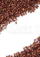 Brown roasted coffee beans