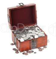 Treasure Chest. Isolated on a white background