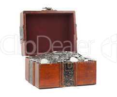 Treasure Chest. Isolated on a white background