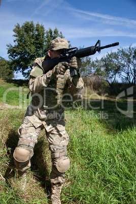 Soldier with a rifle