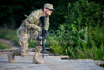 Soldier with a rifle