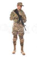 Soldier with rifle