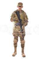 Soldier with rifle