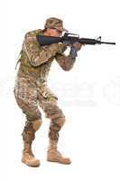 Soldier with rifle