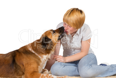 Loving loyal dog