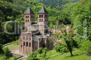 France, the roman abbey of Murbach in Alsace