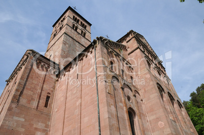 France, the roman abbey of Murbach in Alsace