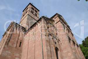 France, the roman abbey of Murbach in Alsace