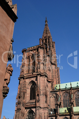 France, the cathedral of Strasbourg in Alsace