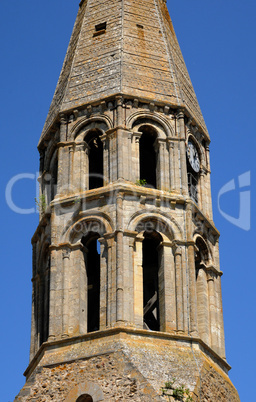 France, bell tower of orgeval church