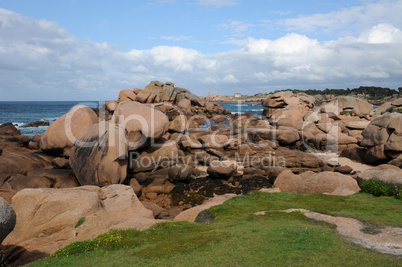 France, granite rocks in Tregastel