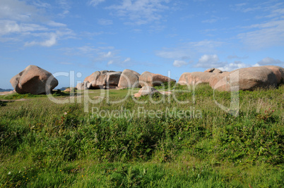 France, granite rocks in Tregastel