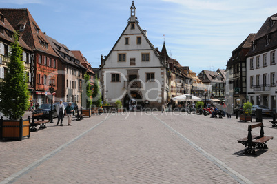 France, the market square of Obernai