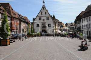 France, the market square of Obernai